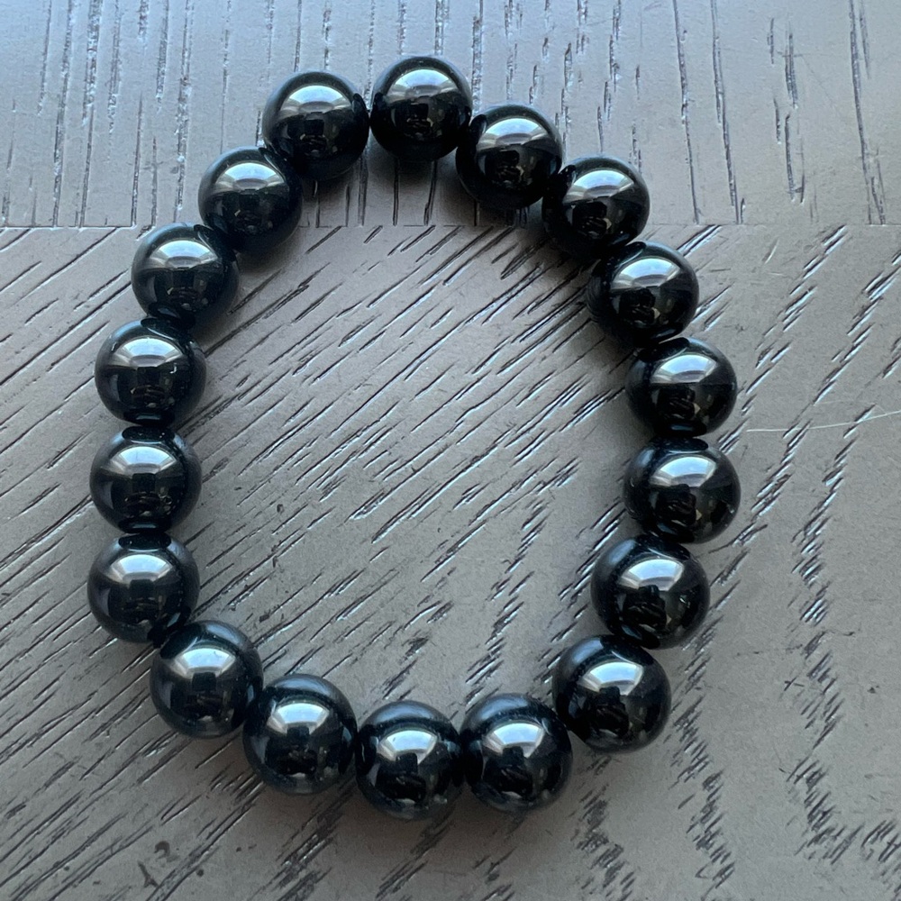 Black obsidian bracelet 10mm